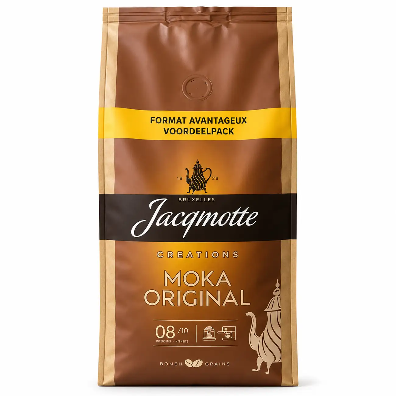 Jacqmotte Moka Original Koffiebonen - Intensiteit 8 - 900g 3 Jacqmotte Moka Original Koffiebonen