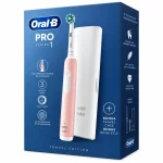 Oral-B Pro 1 CrossAction Elektrische Tandenborstel Roze + Reisetui
