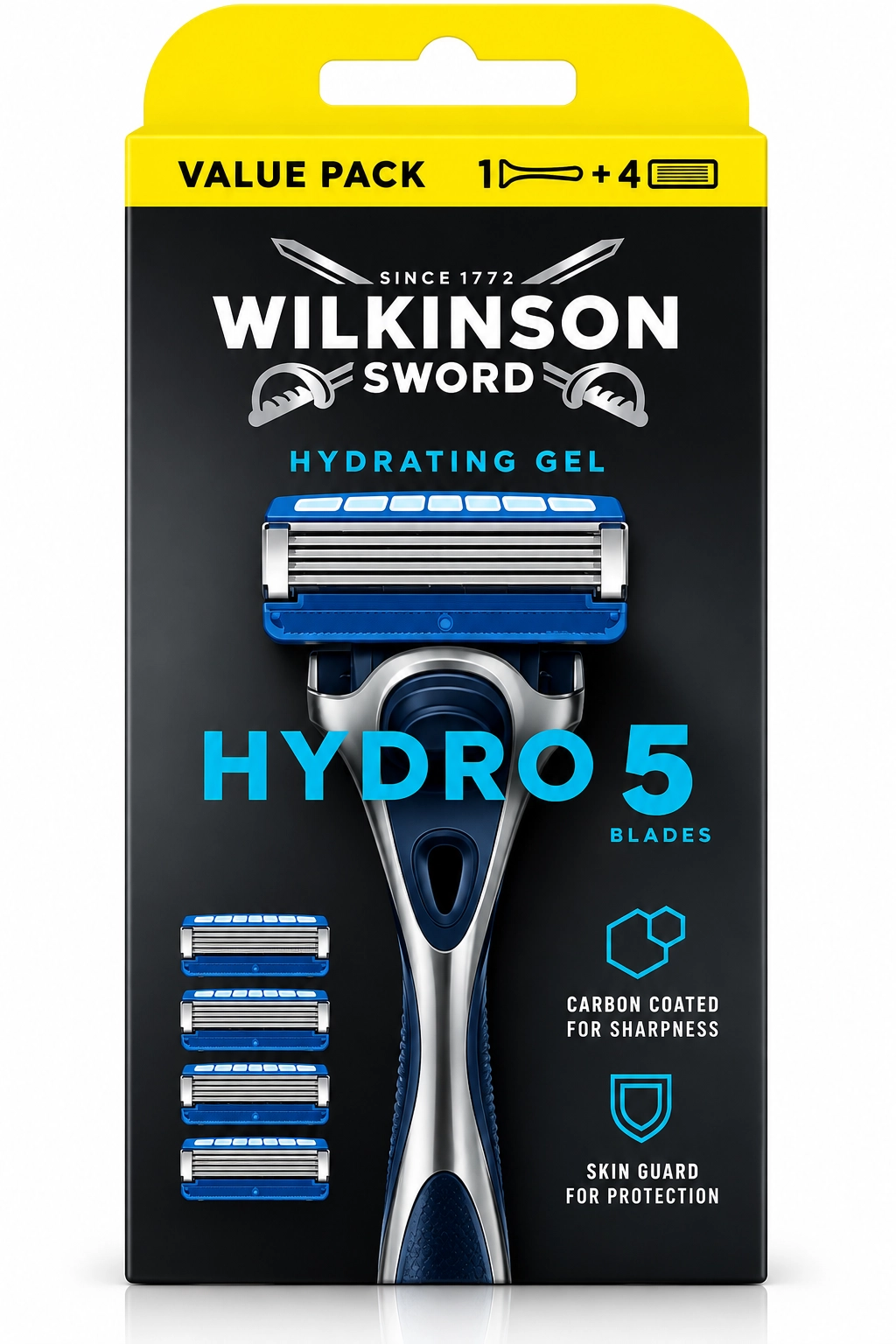 Wilkinson Sword Hydro 5 Skin Protection Regular Scheermes en 4 Navulmesjes 3 Wilkinson Sword Hydro 5 Skin Protection Regular Scheermes en 4 Navulmesjes