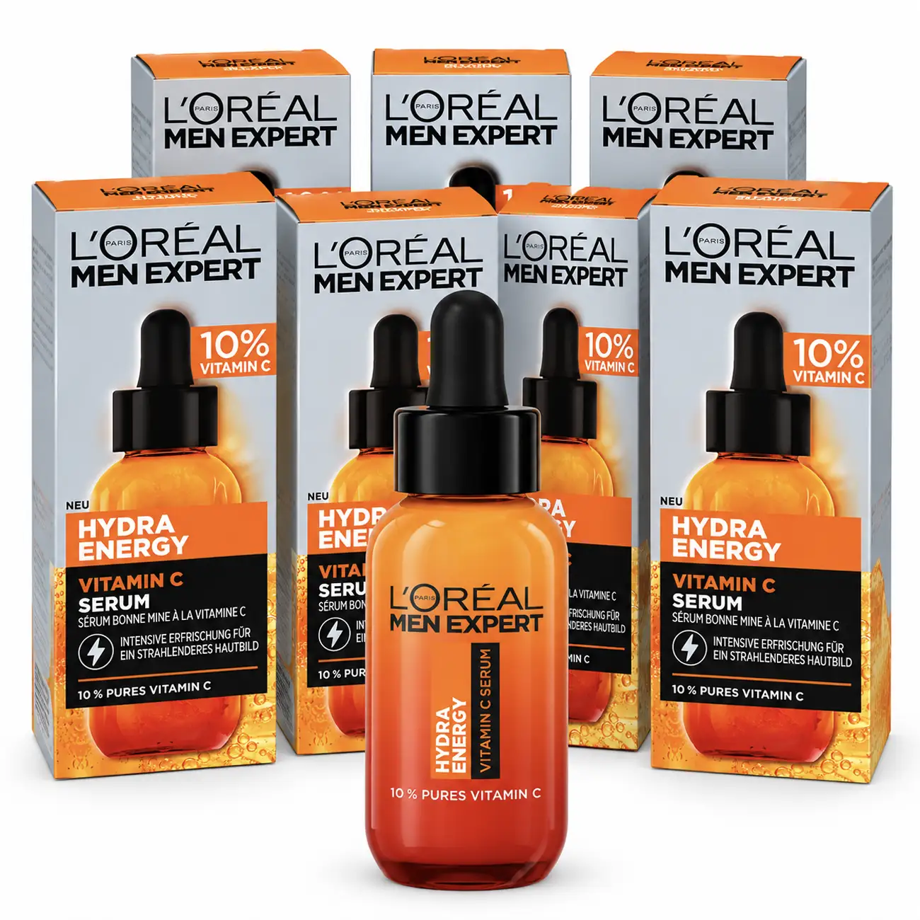 6x L'Oreal Paris Men Expert Hydra Energy Vitamin C Serum 30ml 3 L'Oreal Paris Men Expert Hydra Energy Vitamin C Serum 30ml verpakking