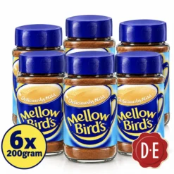 6x Mellow Birds Deliciously Mild Oploskoffie 200gram