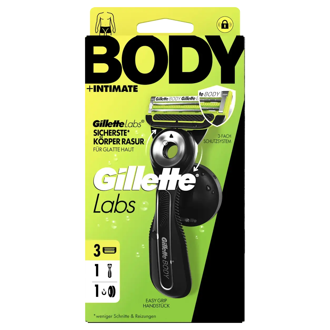 GilletteLabs Body Intimate Scheermes met 3 Mesjes 4 GilletteLabs Body Intimate Scheermes met 3 Mesjes