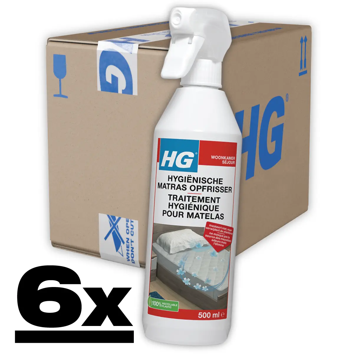 6x HG Matrasopfrisser 500ml Fris, Hygiënisch & Effectief 2 6x HG Matrasopfrisser 500ml Fris, Hygiënisch & Effectief