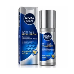 NIVEA MEN Anti-Age Hyaluron 24H Hydro Gezichtsgel met Q10 – Anti-Rimpel Gezichtsverzo