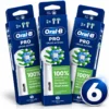 Oral-B Cross Action Pro Opzetborstels Wit 6-pack