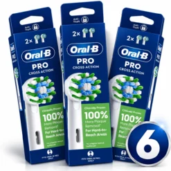 Oral-B Cross Action Pro Opzetborstels Wit 6-pack