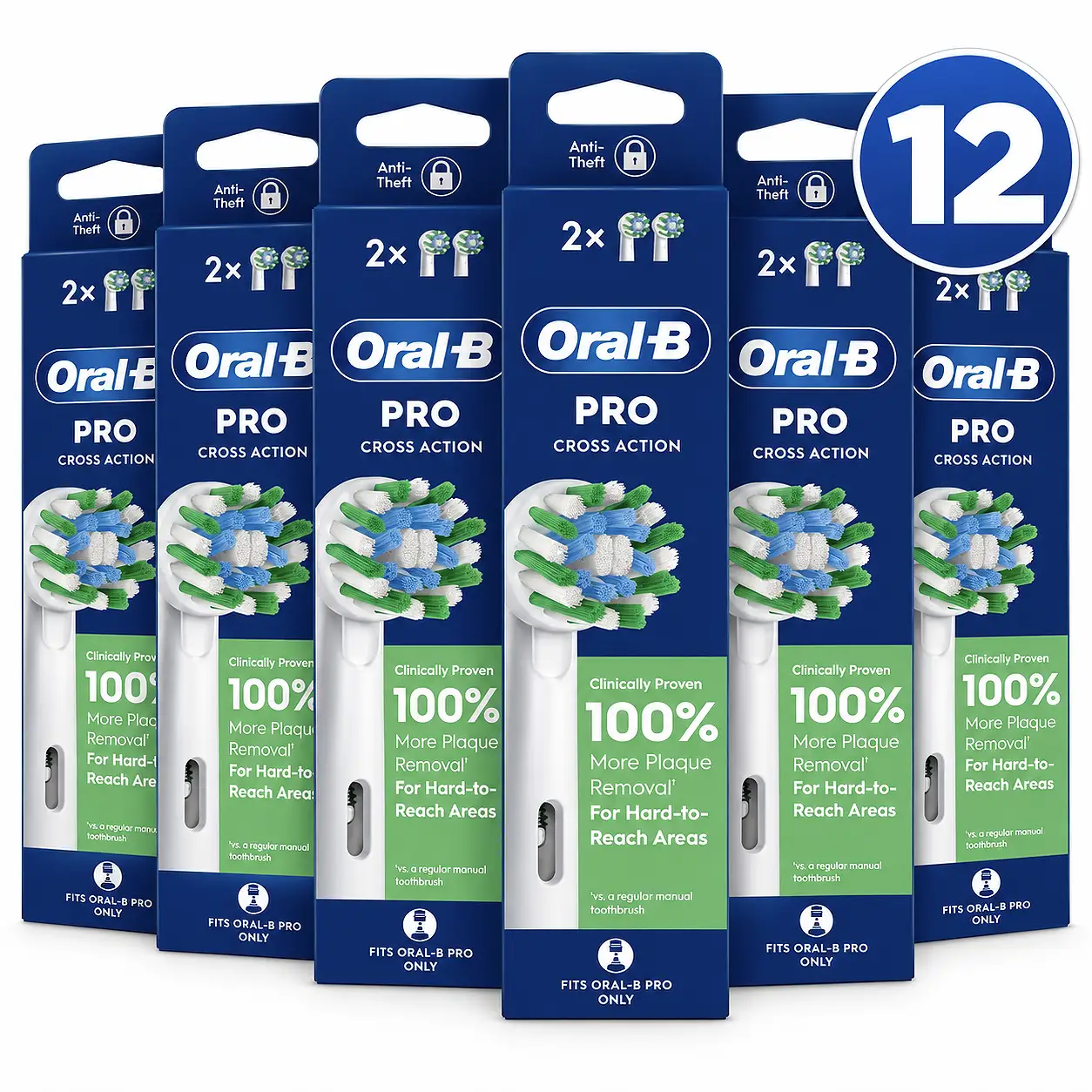 Oral-B Pro Cross Action - Opzetborstels - Met CleanMaximiser Technologie - 12 Stuks 3 Oral-B Pro Cross Action - Opzetborstels - Met CleanMaximiser Technologie - 12 Stuks